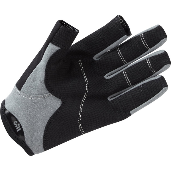2026 Gill Junior Long Finger Deckhand Gloves 7053J - Black